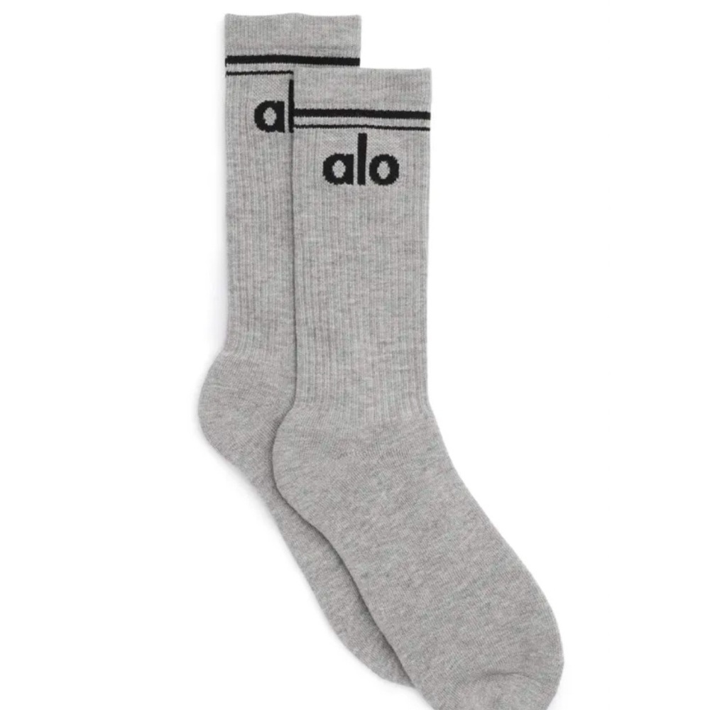 Alo Unisex Half-Crew Sock (Grey)